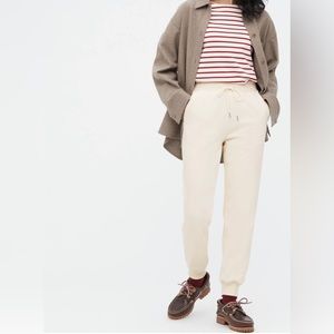 Uniqlo Off White/Cream Jogger Style Sweatpants